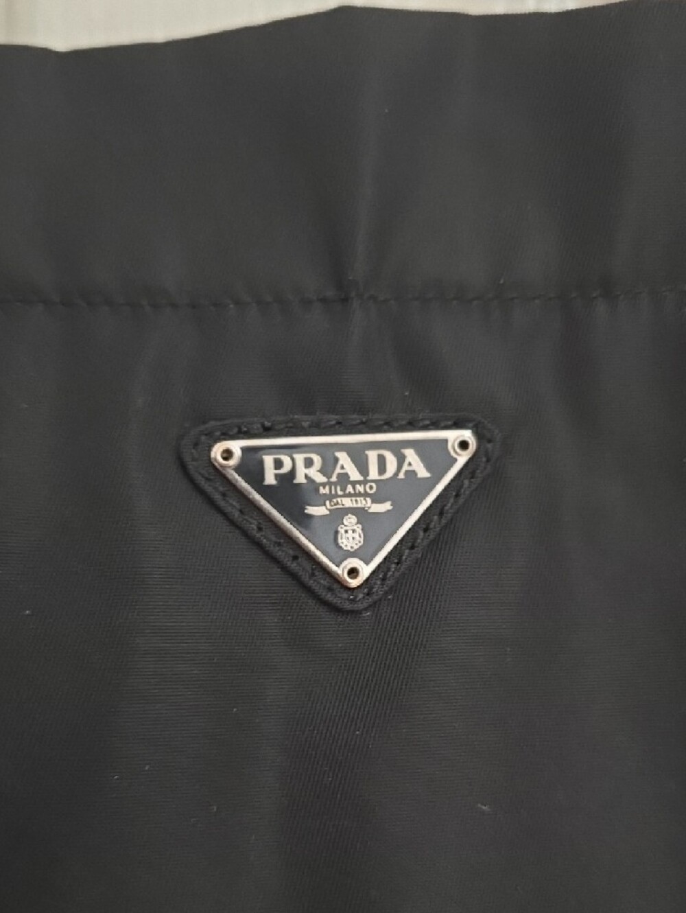 Prada Black Nylon Tote with Patent Leather Straps Authentic - Picture 3 of 7